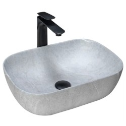 Rea Livia umywalka nablatowa grey mat 46,5x33,5x13,5cm