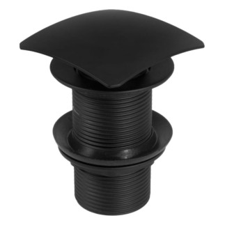 Deante korek click-clack mosiężny kwadratowy bez przelewu czarny