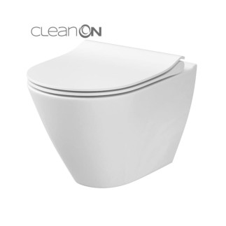 Cersanit City Oval miska wisząca Clean On kryte mocowania