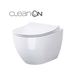 Cersanit Zen miska WC wisząca Clean On w zestawie z deską wolnoopadającą slim