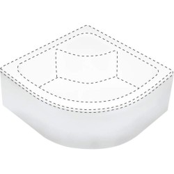 Deante Deep obudowa brodzika półokrągłego 80 cm.