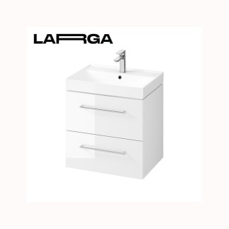 Cersanit Larga zestaw szałka z umywalką biała 60 cm