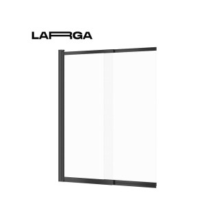 Cersanit Larga parawan nawannowy dwuskrzydłowy szkło transparentne profil czarny 140 x115 cm