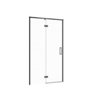 Cersanit Larga drzwi kabiny prysznicowej lewe szkło transparentne profil czarny 120 x 195 cm