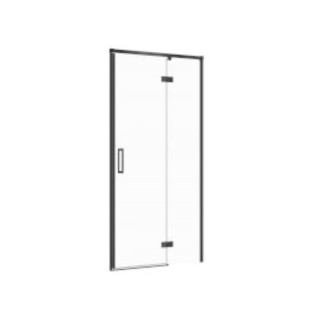 Cersanit Larga drzwi kabiny prysznicowej prawe szkło transparentne profil czarny 100 x 195 cm