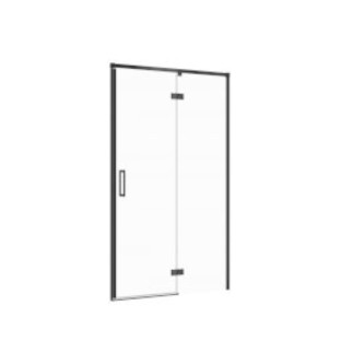 Cersanit Larga drzwi kabiny prysznicowej prawe szkło transparentne profil czarny 120 x 195 cm