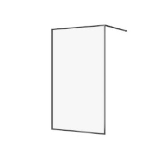 Cersanit Larga kabina prysznicowa walk-in szkło transparentne profil czarny 120 x 200 cm