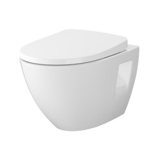Cersanit Moduo Plus Oval miska WC wisząca Clean On w zestawie z deską wolnoopadającą Slim Wrap
