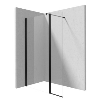 Deante Kerria Plus panel ruchomy do kabiny walk-in 40x200cm czarny