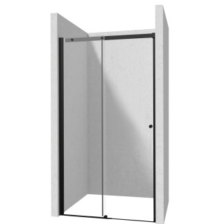 Deante Kerria Plus drzwi prysznicowe przesuwne 110 cm czarne