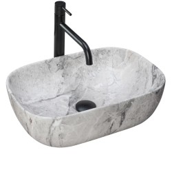 Rea Livia umywalka nablatowa stone mat 46,5x33,5x13,5cm
