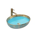 Rea Margot umywalka nablatowa blue/gold