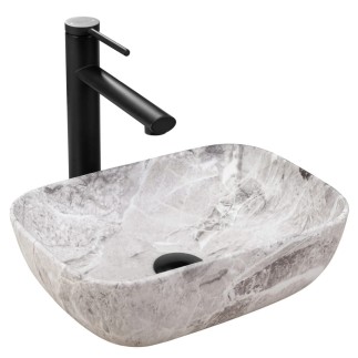 Rea Belinda umywalka nablatowa mini imitacja kamienia