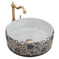 Rea Florisa umywalka nablatowa wzorzysta okragła