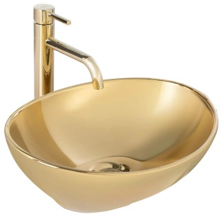 Rea Sofia umywalka nablatowa gold 41x34,5