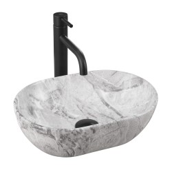 Rea Amelia mini umywalka nablatowa stone matt 38x26
