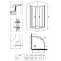 Deante Funkia kabina prysznicowa półokrągła 80x80x185 cm