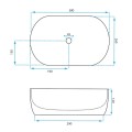 Rea Amelia mini aiax shiny umywalka nablatowa 35,5x35,5