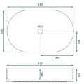 Rea Layla umywalka nablatowa 53x30