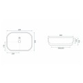 Rea Livia umywalka nablatowa stone mat 46,5x33,5x13,5cm - dane techniczne