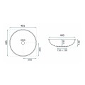 Rea Fibo umywalka nablatowa okrągła czarna matowa-dane techniczne