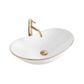 Rea Royal gold edge umywalka nablatowa