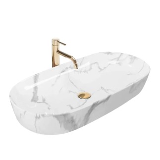 REA Umywalka nablatowa CLEO 81 Marmo Shiny
