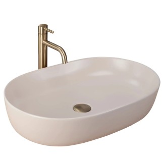 Rea Cleo umywalka nablatowa beige matt 60,5x41