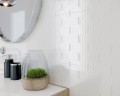 Paradyż Synergy bianco inserto płytka ścienna 30 x 60 cm - aranżacja.