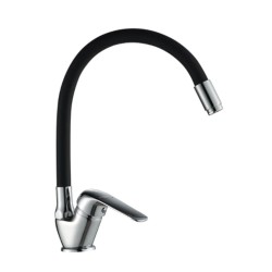 Kuchinox Elza bateria zlewozmywakowa stojąca z elastyvzną wylewką F chrom / czary