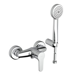 Roca Arola bateria natryskowa z zestawem natryskowym chrom