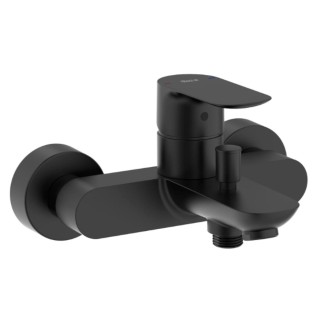 Roca Cala bateria ścienna wannowo- prysznicowa bez natrysku czarny mat