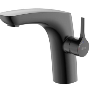 Roca Insignia bateria umywalkowa stojąca bez korka z odporną powłoką Everlux titanium black