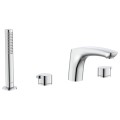 Roca Insignia bateria wannowo- prysznicowa dwuuchwytowa z zestawem natryskowym chrom