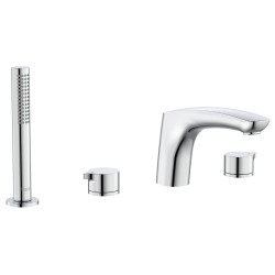 Roca Insignia bateria wannowo- prysznicowa dwuuchwytowa z zestawem natryskowym chrom