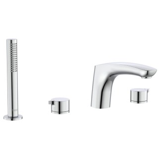 Roca Insignia bateria wannowo- prysznicowa dwuuchwytowa z zestawem natryskowym chrom