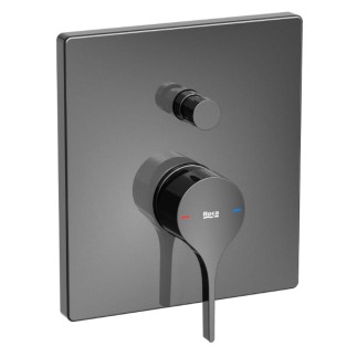 Roca Insignia bateria podtynkowa wannowo - prysznicowa z przełącznikiem Everlux titanium black