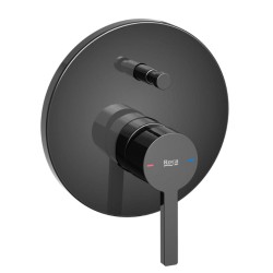 Roca Naia bateria podtynkowa z przełącznikiem wannowo- natryskowa titanium black