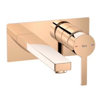 Roca Naia bateria umywalkowa podtynkowa rose gold