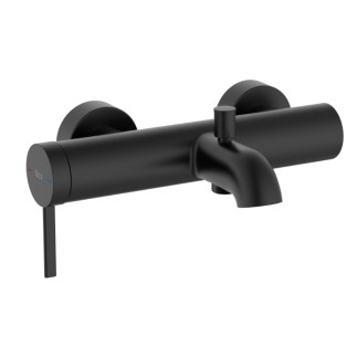 Roca Ona bateria ścienna wannowo - prysznicowa bez zestawu natryskowego czarny mat