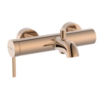 Roca Ona batria ścienna wannowo - prysznicowa bez zestawu natryskowego rose gold