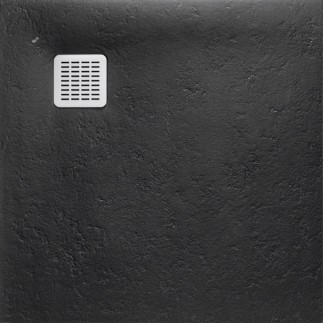 Roca Terran brodzik kompozytowy stonex 900x900x28 czarny