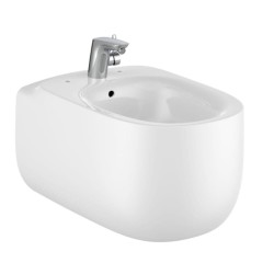 Roca Beyond bidet podwieszany z otworami pod pokrywę bidetową biały