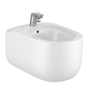 Roca Beyond bidet podwieszany z otworami pod pokrywę bidetową biały
