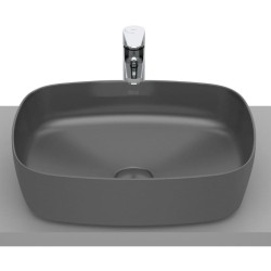 Roca Inspira soft cienkościenna umywalka nablatowa 500x370x140 mm onyks