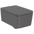 Roca Inspira square rimless miska wc podwieszana onyks