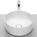 Roca Inspira round umywalka nablatowa cienkościenna 370 x 370 x 140 mm supraglaze biała