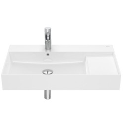 Roca Inspira square umywalka ścienno meblowa 800 x 490 x 120 mm biała