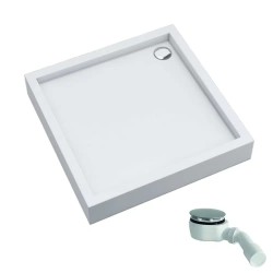 Schedpol Favory Plus white stone brodzik kwadratowy 90x90cm