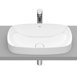 Roca Inspira soft fineceramic umywalka wpuszczana supra glaze 550 x 370 x 75 mm biała